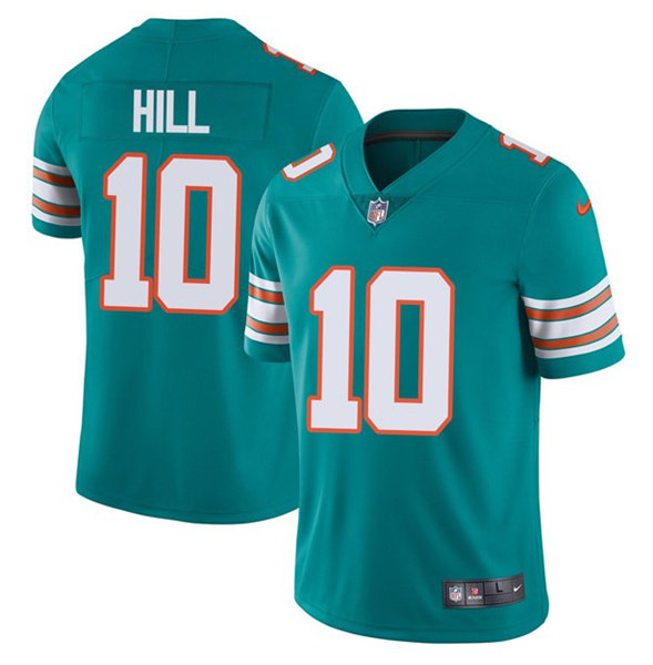 Men's Miami Dolphins #10 Tyreek Hill Aqua Color Rush Limited Stitched Football Jersey