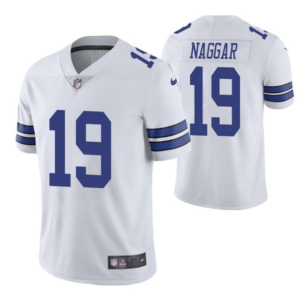 Men's Dallas Cowboys #19 Chris Naggar White Vapor Limited Stitched Jersey