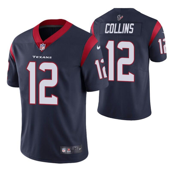 Men's Houston Texans #12 Nico Collins Navy Vapor Untouchable Limited Stitched Jersey