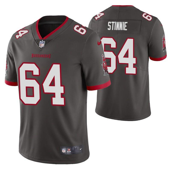 Men's Tampa Bay Buccaneers #64 Aaron Stinnie Gray Vapor Untouchable Limited Stitched Jersey