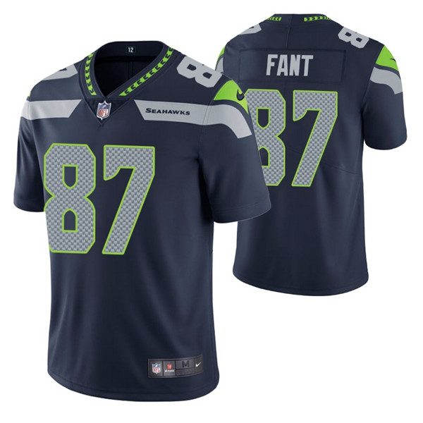 Men's Seattle Seahawks #87 Noah Fant Navy Vapor Untouchable Limited Stitched Jersey