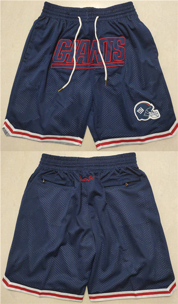 Men's New York Giants Navy Shorts (Run Small)