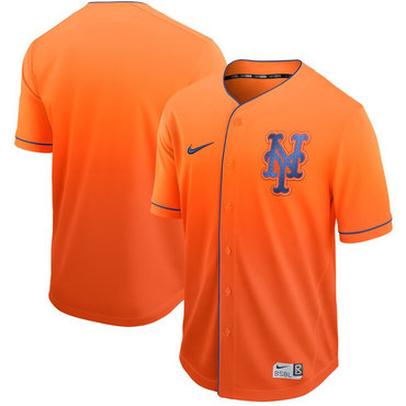 Men's New York Mets Custom Orange Drift Fashion Jersey