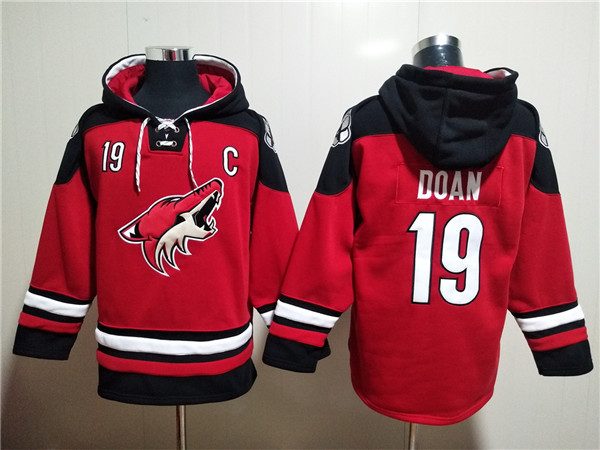 Men's Arizona Coyotes #19 Shane Doan Red Ageless Must-Have Lace-Up Pullover Hoodie