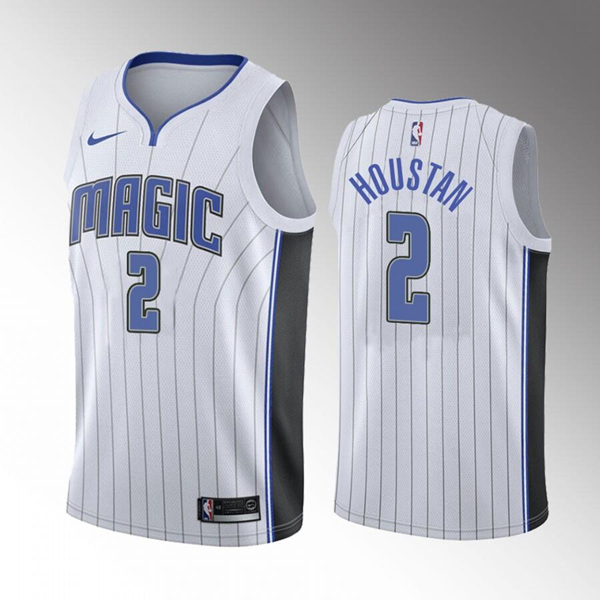 Men's Orlando Magic #2 Caleb Houstan White 2022 Draft Basketball Stitched Jersey