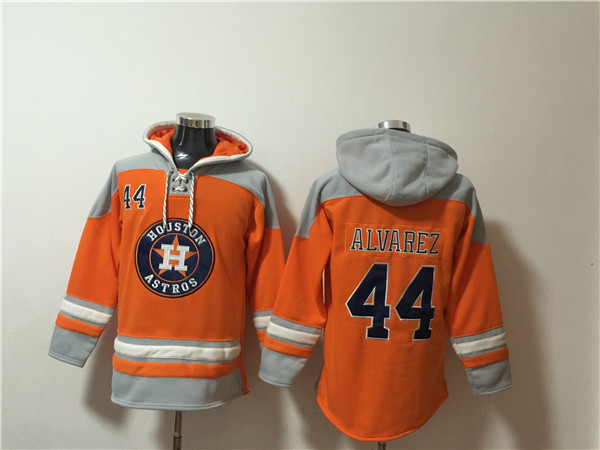 Men's Houston Astros #44 Yordan Alvarez Orange Ageless Must-Have Lace-Up Pullover Hoodie