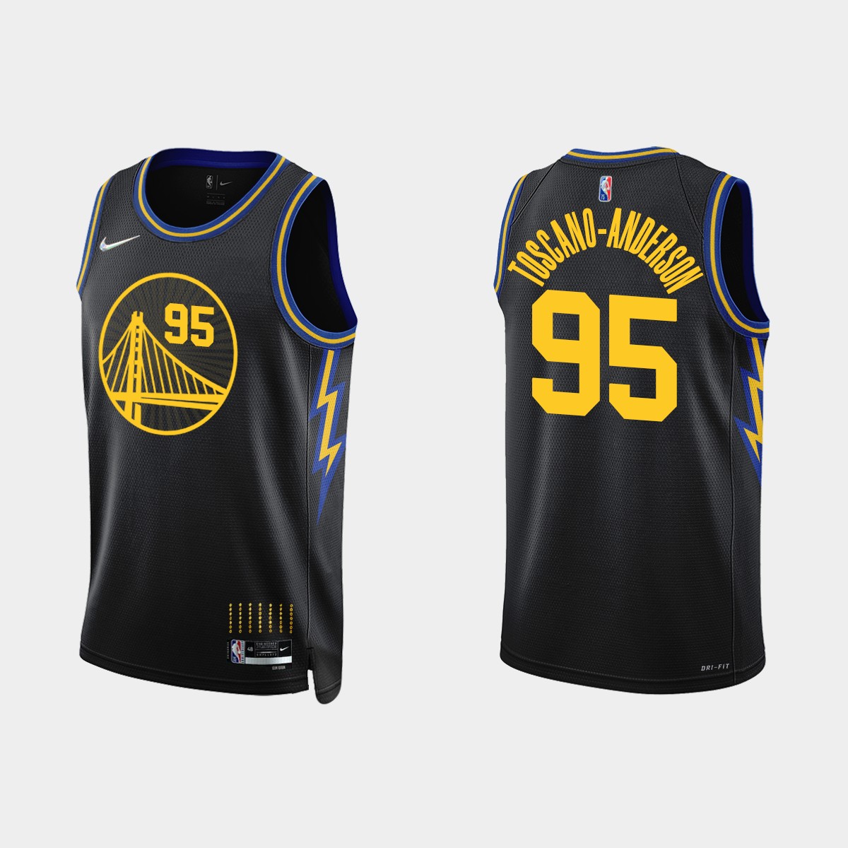 Golden State Warriors #95 Juan Toscano-Anderson Nike 2021-22 City Edition Diamond Black Jersey