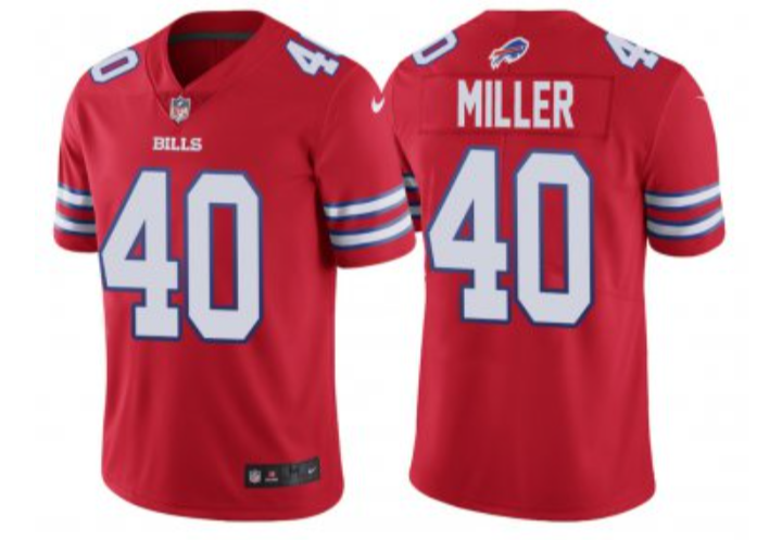 Men's Buffalo Bills #40 Von Miller Red Vapor Untouchable Limited Stitched Jersey