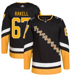 Men's Pittsburgh Penguins #67 Rickard Rakell Black 2021-2022 Stitched Jersey