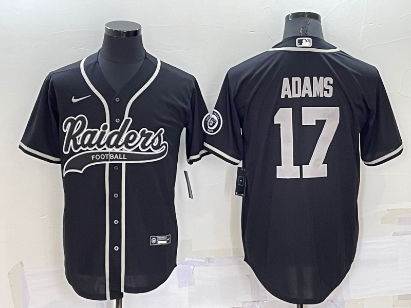 Men's Las Vegas Raiders #17 Davante Adams Black Stitched MLB Cool Base Nike Baseball Jersey