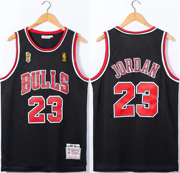 Men's Chicago Bulls #23 Michael Jordan Red 1996-97 Throwback Champions Stitched Jersey