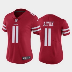 Women San Francisco 49ers #11 Brandon Aiyuk Red Team Color Stitched NFL Vapor Untouchable Limited Jersey