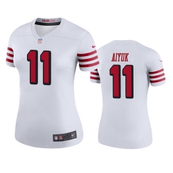 Women San Francisco 49ers #11 Brandon Aiyuk White Rush Jersey