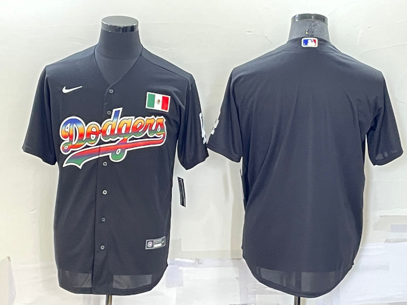 Men's Los Angeles Dodgers Blank Black Mexico Cool Base Nike Jersey