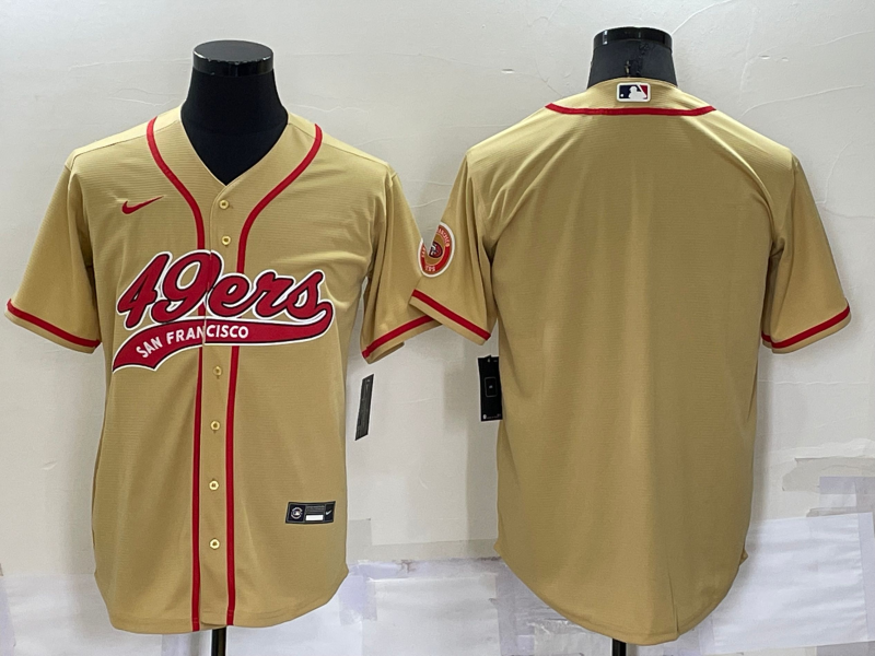 Men's San Francisco 49ers Blank Gold Stitched MLB Cool Base Nike Baseball Jersey