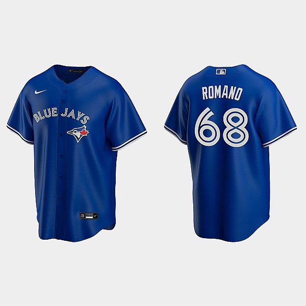 Men's Blue Jays #68 Jordan Romano Royal Replica Jersey