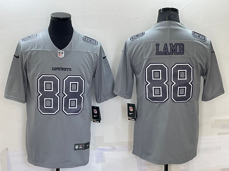 Men's Dallas Cowboys #88 CeeDee Lamb Grey Atmosphere Fashion 2022 Vapor Untouchable Stitched Nike Limited Jersey