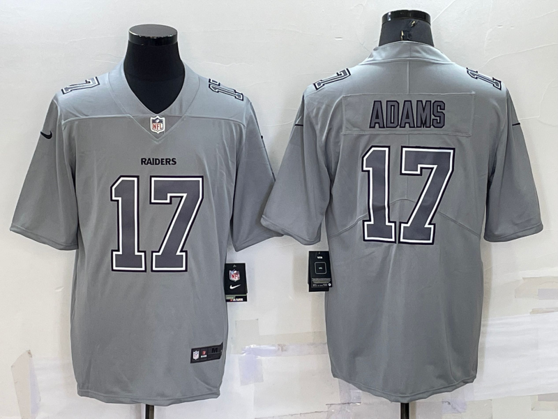 Men's Las Vegas Raiders #17 Davante Adams Grey Atmosphere Fashion 2022 Vapor Untouchable Stitched Limited Jersey