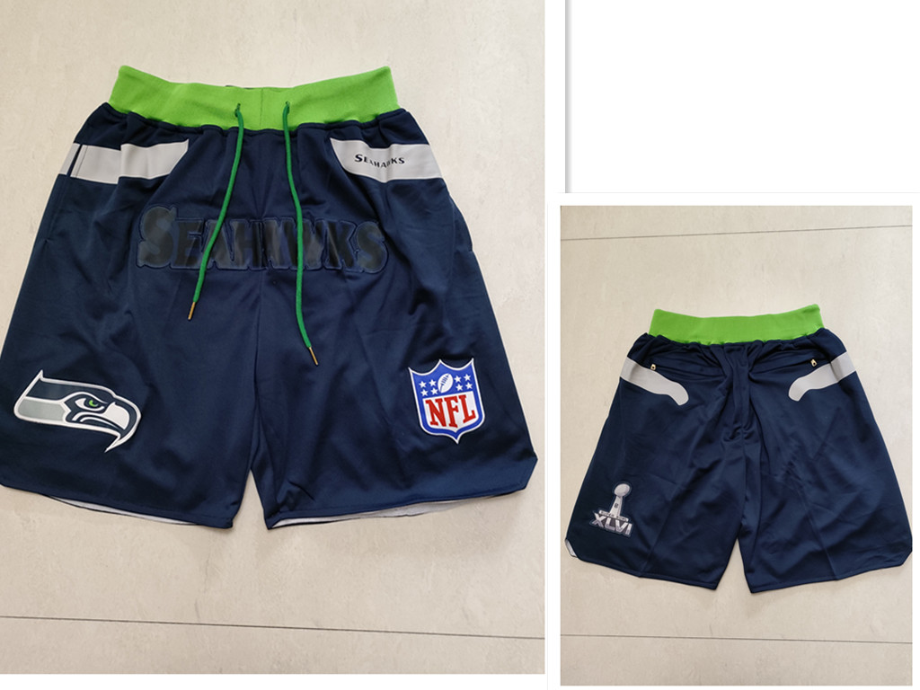 Men's Seattle Seahawks Navy Blue Just Don Swingman Shorts