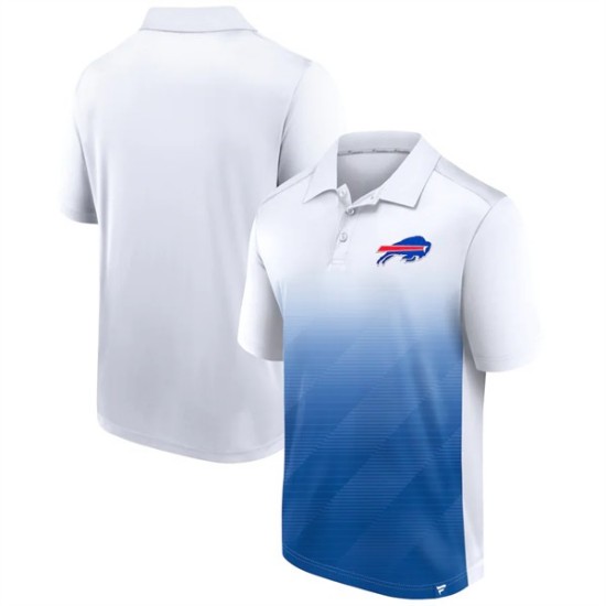 Men's Buffalo Bills White Royal Iconic Parameter Sublimated Polo