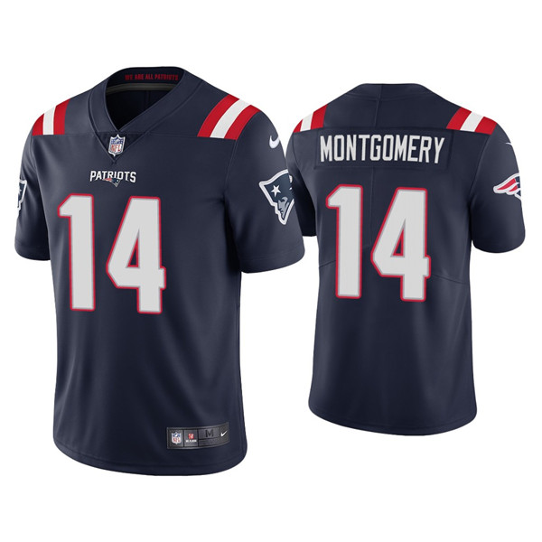 Men's New England Patriots #14 Ty Montgomery Navy Vapor Untouchable Limited Stitched Jersey