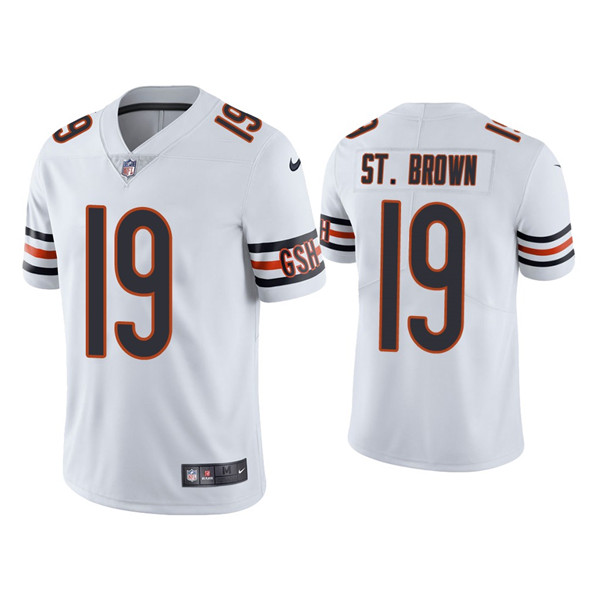 Men's Chicago Bears #19 Equanimeous St. Brown White Vapor untouchable Limited Stitched Jersey