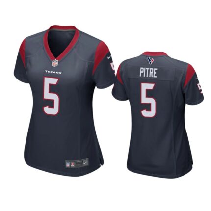 Women’s Houston Texans #5 Jalen Pitre Navy Game Jersey