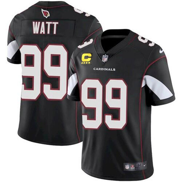 Men's Arizona Cardinals 2022 #99 J.J. Watt Black With 4-star C Patch Vapor Untouchable Limited Stitched NFL Jersey