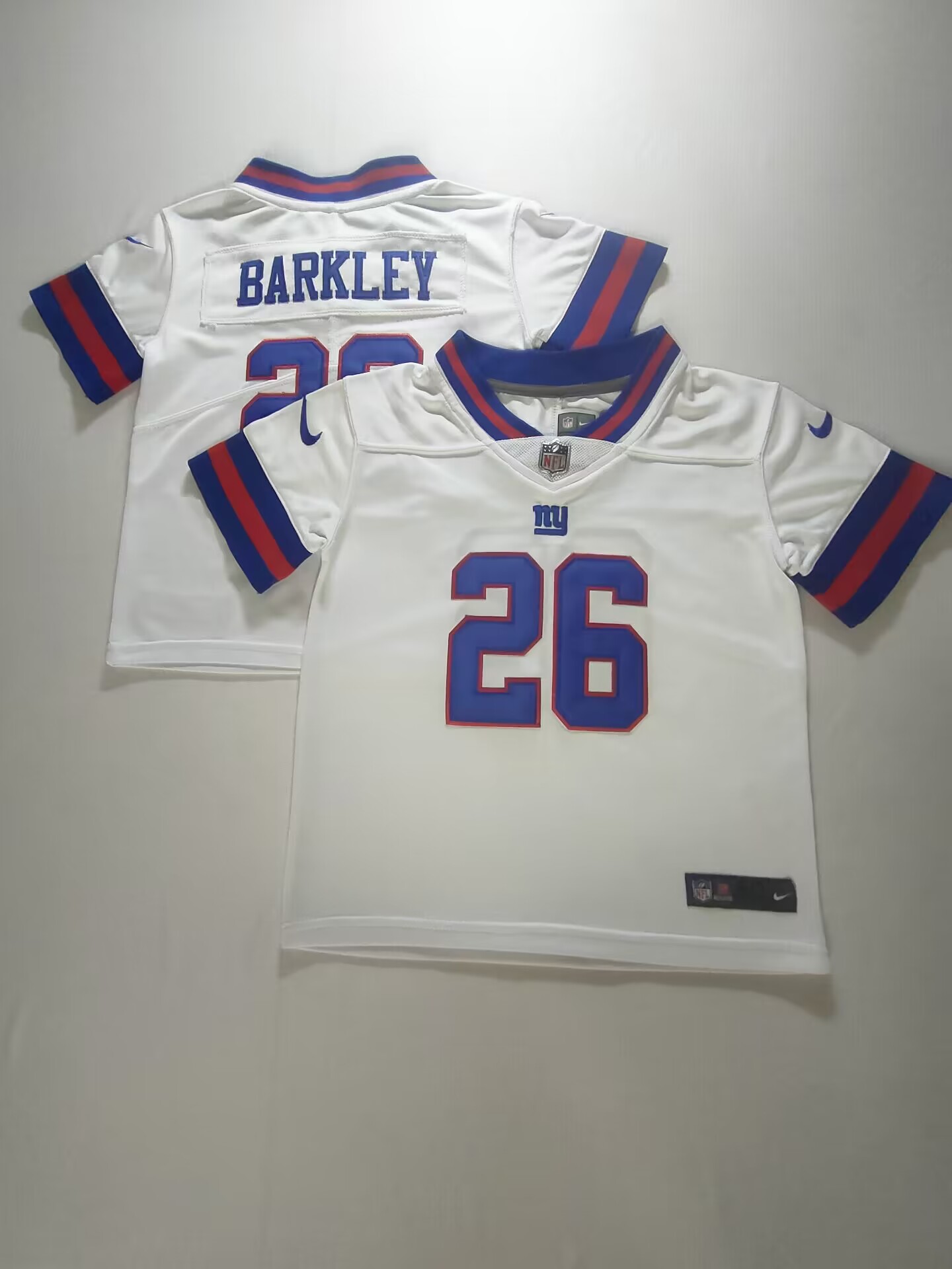 Toddlers New York Giants #26 Saquon Barkley White Color Rush Stitched Nike Limited Jersey