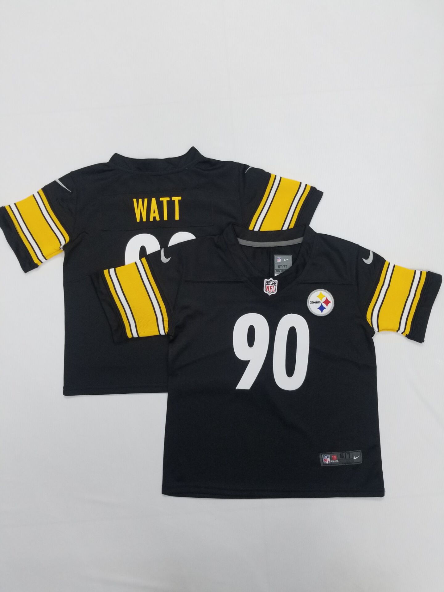 Toddlers Pittsburgh Steelers #90 TJ Watt Black 2022 Vapor Untouchable Stitched NFL Nike Throwback Limited Jersey