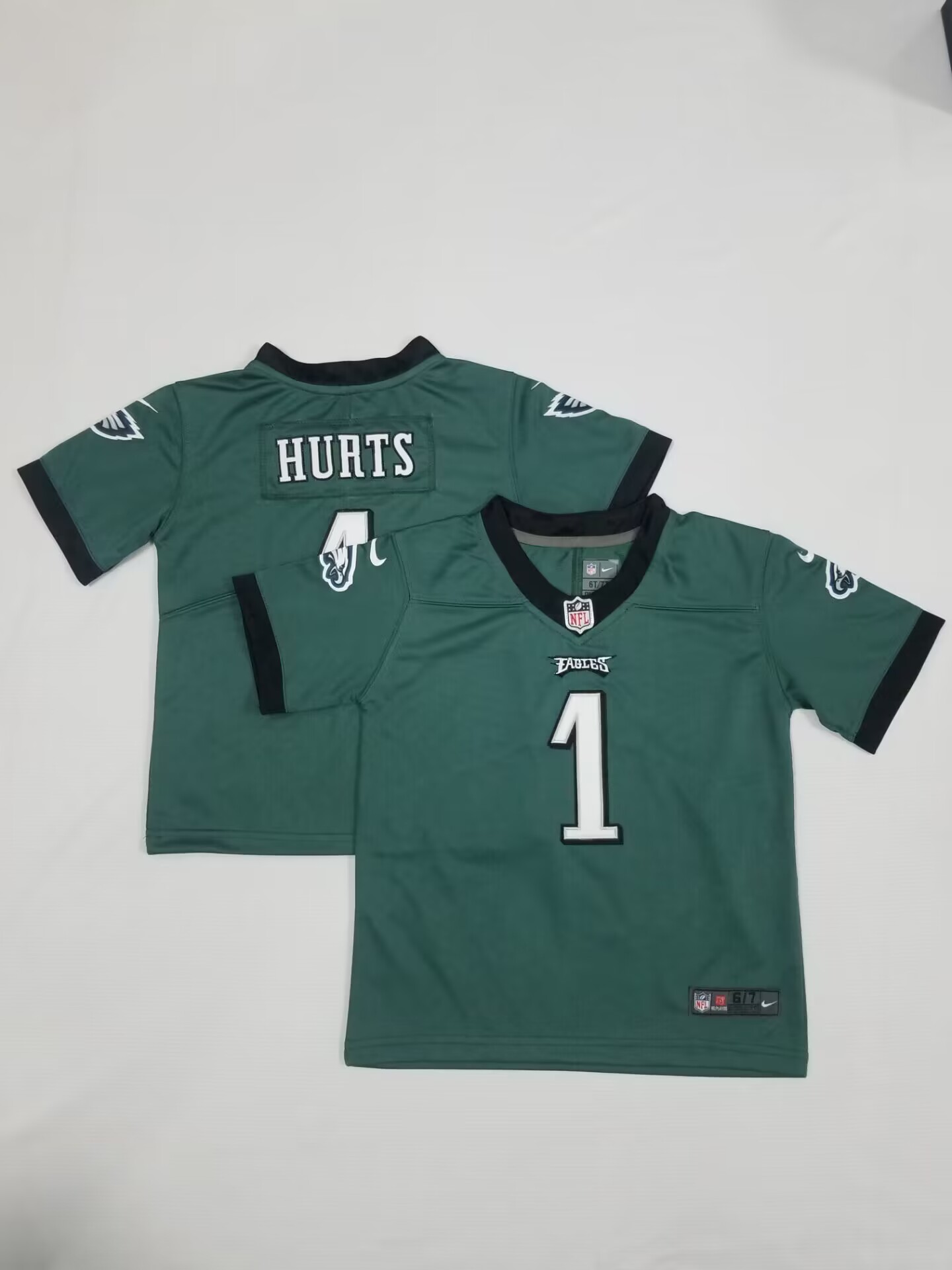 Toddlers Philadelphia Eagles #1 Jalen Hurts Midnight Green 2021 Vapor Untouchable Stitched NFL Nike Limited Jersey