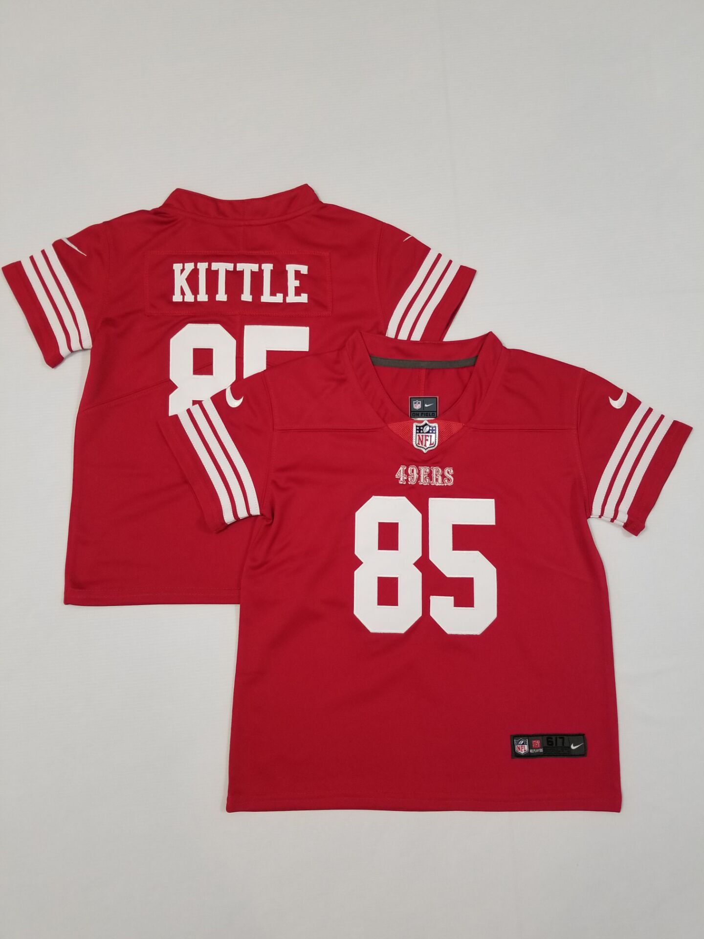 Toddlers San Francisco 49ers #85 George Kittle Limited Red Vapor Stitched Jersey