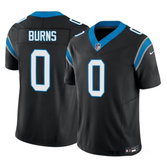 Men's Carolina Panthers #0 Brian Burns Black 2023 F.U.S.E. Vapor Untouchable Football Stitched Jersey