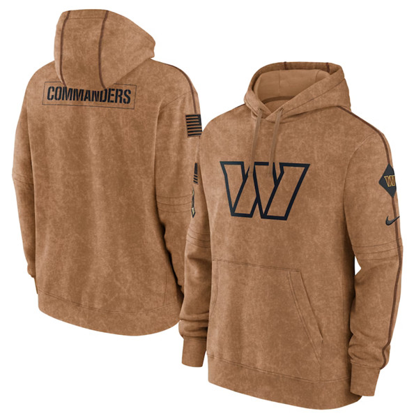 Men's Washington Commanders 2023 Brown Salute to Service Pullover Hoodie