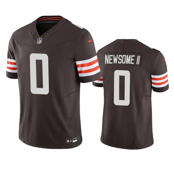 Men's Cleveland Browns #0 Greg Newsome II Brown 2023 F.U.S.E. Vapor Untouchable Limited Stitched Jersey