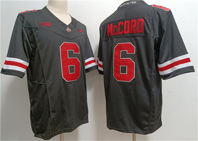 Men's Ohio State Buckeyes #6 Kyle McCord Black 2023 F.U.S.E. Limited Stitched Jersey