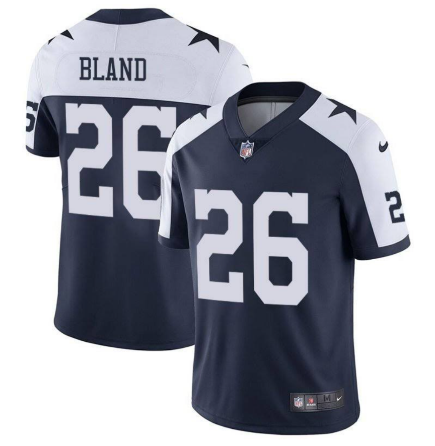 Men's Dallas Cowboys #26 DaRon Bland Navy Thanksgiving Vapor Limited Stitched Jersey