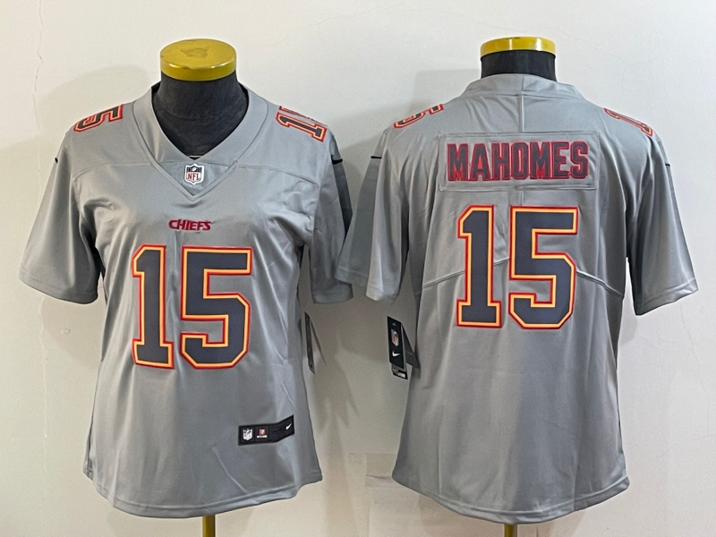 Women's Kansas City Chiefs #15 Patrick Mahomes Atmosphere Fashion Stitched Jersey