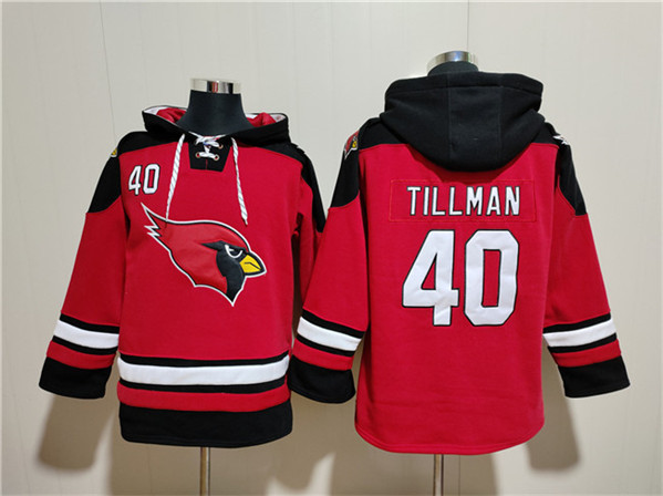 Men's Arizona Cardinals #40 Pat Tillman Red Ageless Must-Have Lace-Up Pullover Hoodie