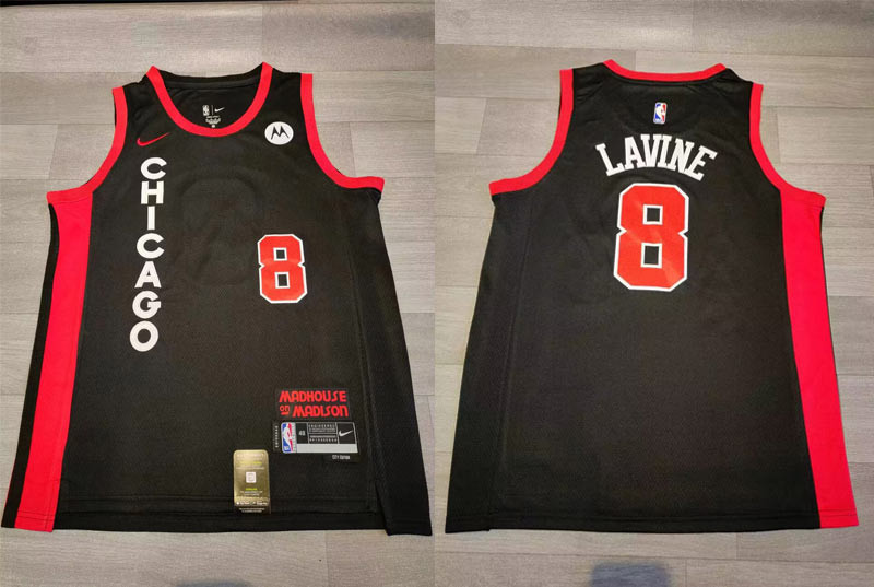 Men's Bulls #8 Zach LaVine Black Nike 2023-24 City Edition Swingman Jersey