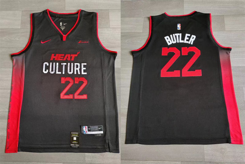 Men's Miami Heat #22 Jimmy Butler Black Nike 2023-24 City Edition Swingman Jersey