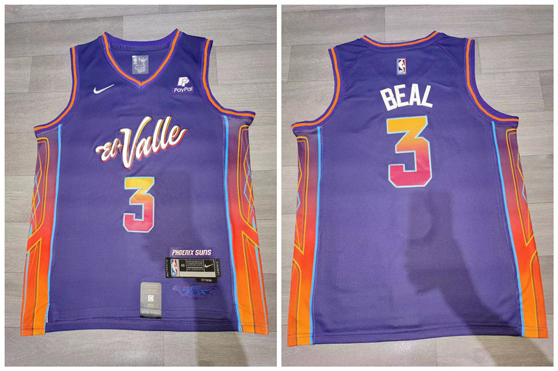 Men's Suns #3 Bradley Beal Purple Nike 2023-24 City Edition Swingman Jersey