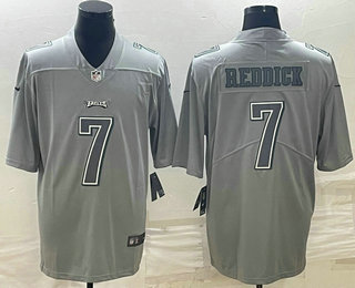 Men's Philadelphia Eagles #7 Haason Reddick Gray Atmosphere Fashion Stitched Jersey