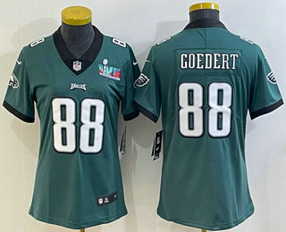 Women's Philadelphia Eagles #88 Dallas Goedert Limited Green Super Bowl LVII Vapor Jersey