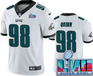 Men's Philadelphia Eagles #98 Robert Quinn Limited White Super Bowl LVII Vapor Jersey