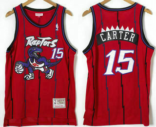 Men's Toronto Raptors #15 Vince Carter 1998-99 Red Hardwood Classics Soul Swingman Throwback Jersey