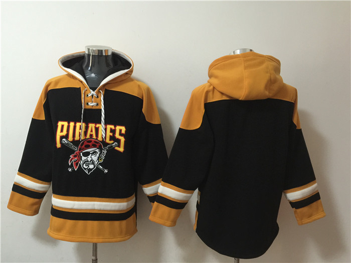 Men's Pittsburgh Pirates Blank Ageless Must-Have Lace-Up Pullover Hoodie