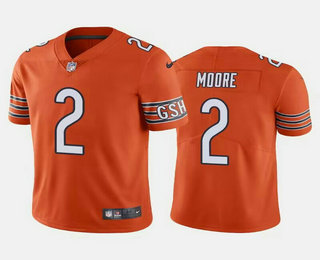 Men's Chicago Bears #2 DJ Moore Orange Vapor Untouchable Stitched Football Jersey