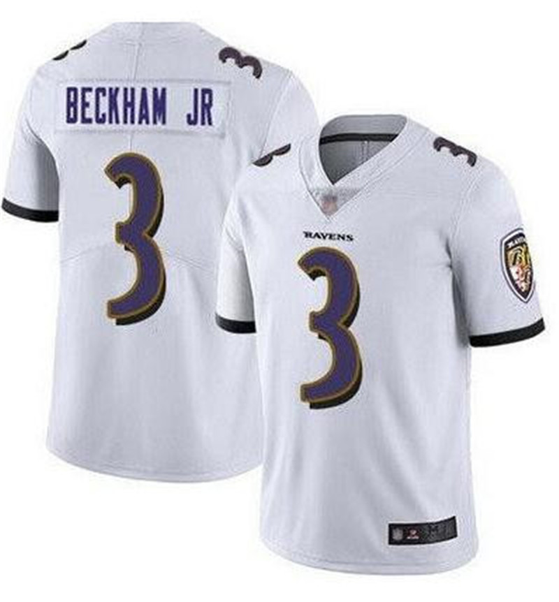 Nike Baltimore Ravens #3 Odell Beckham Jr White Vapor Untouchable Limited Jersey