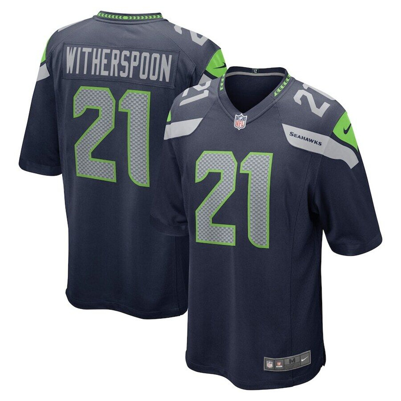 Men's #21 Devon Witherspoon Nike Seattle Seahawks Navy 2023 NFL Draft Vapor Limited Jersey